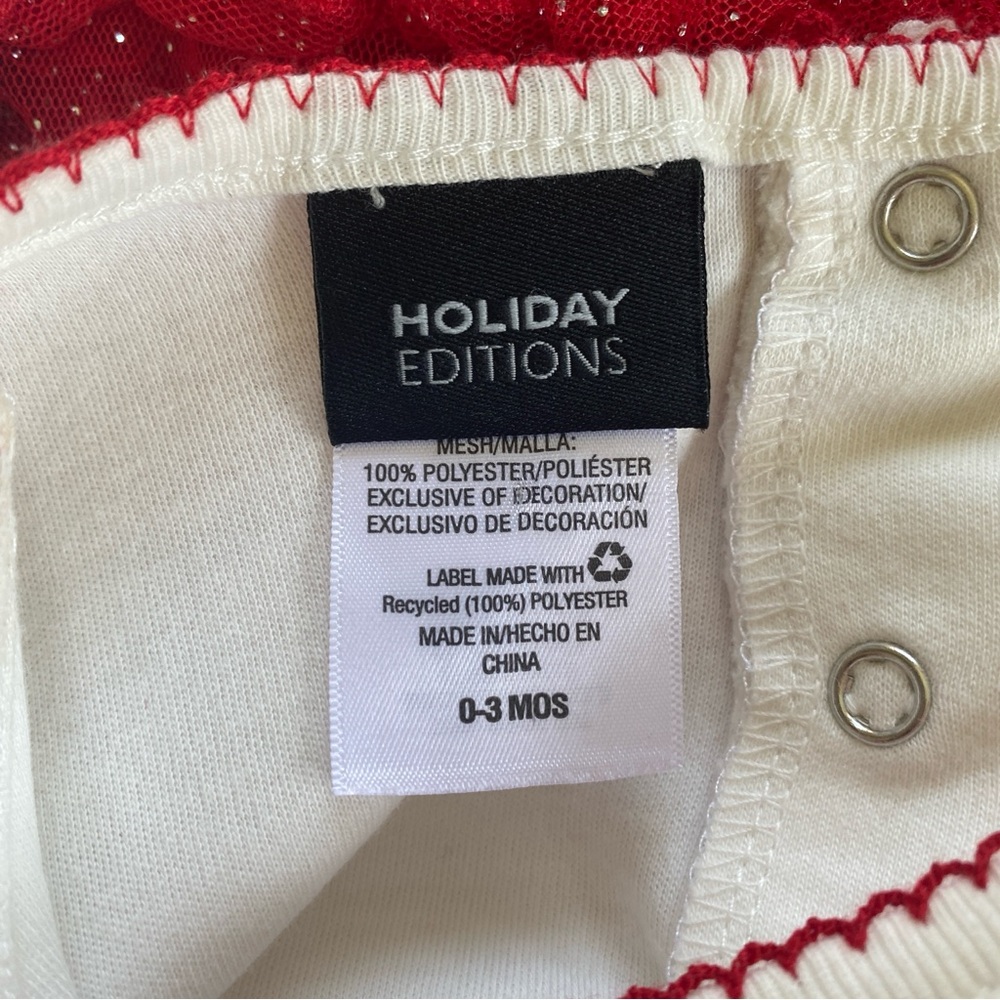 🪩Holiday Editions Red and White Infant Dress - Picture 6 of 9